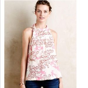 Anthropologie Bird Print Blouse